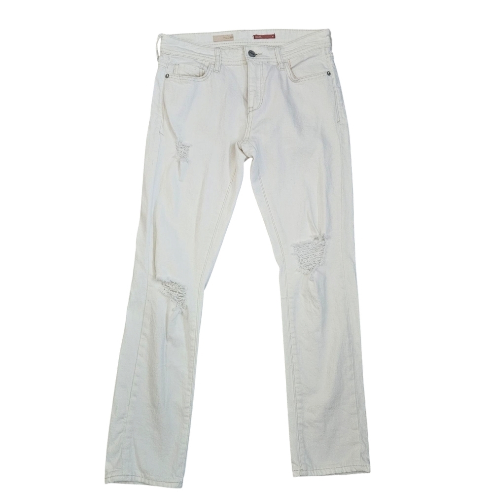ANTHROPOLOGIE Pilcro Distressed‎ Boyfriend Jeans 26 White